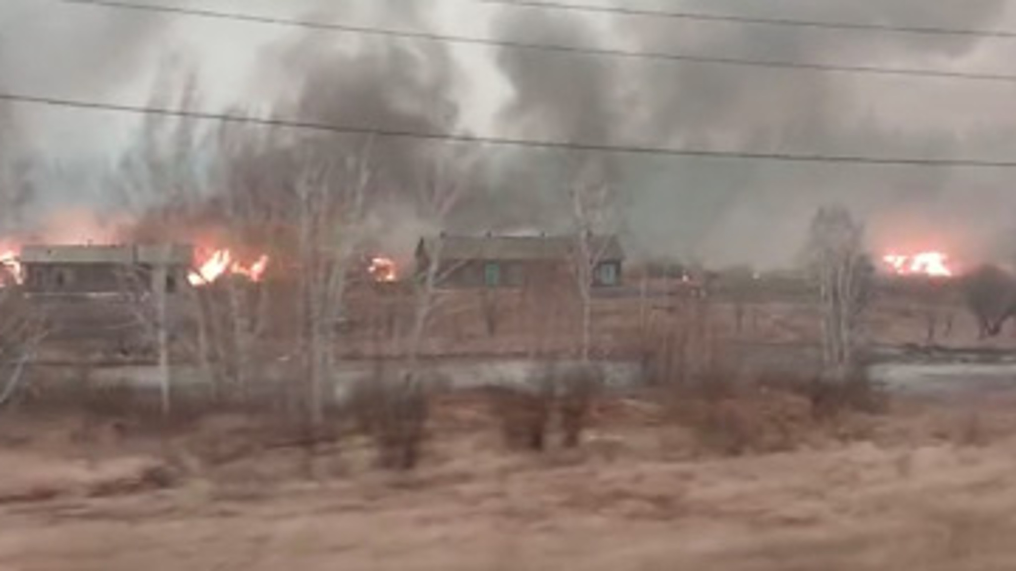 Крупный пожар произошёл в селе Зудыра Чернышевского района