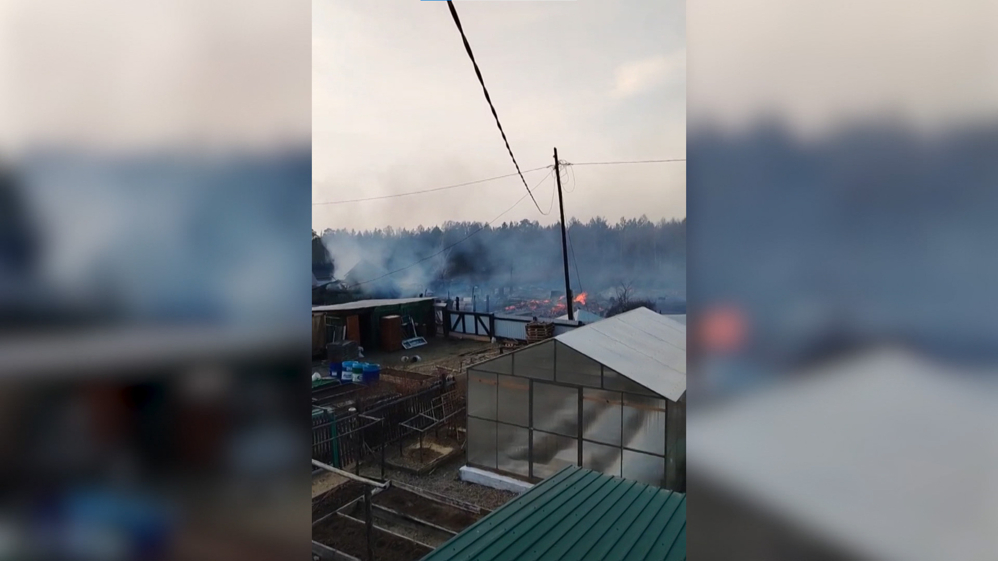 Пригород Читы продолжает гореть