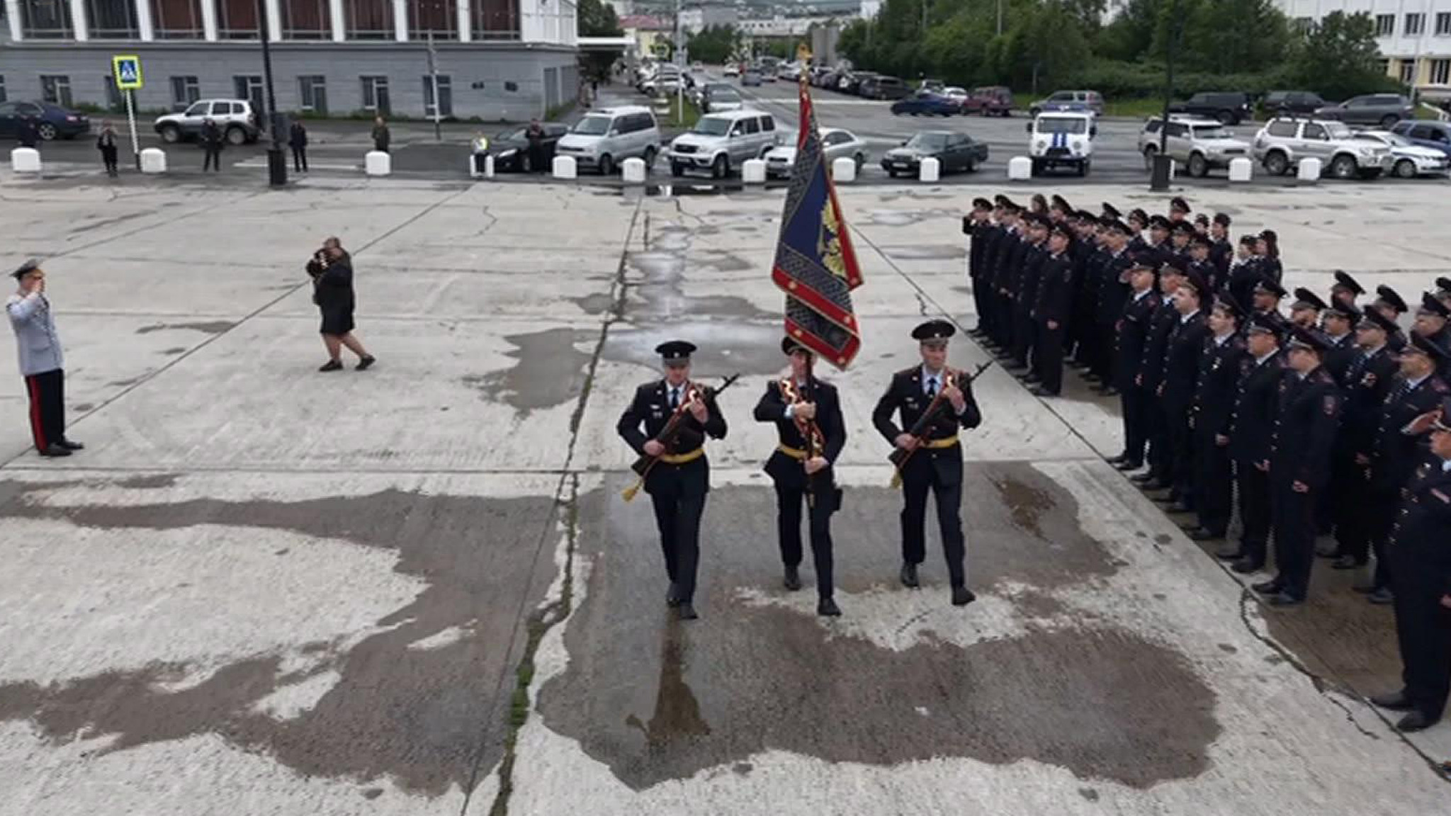 В Магадане состоялся гарнизонный развод нарядов полиции