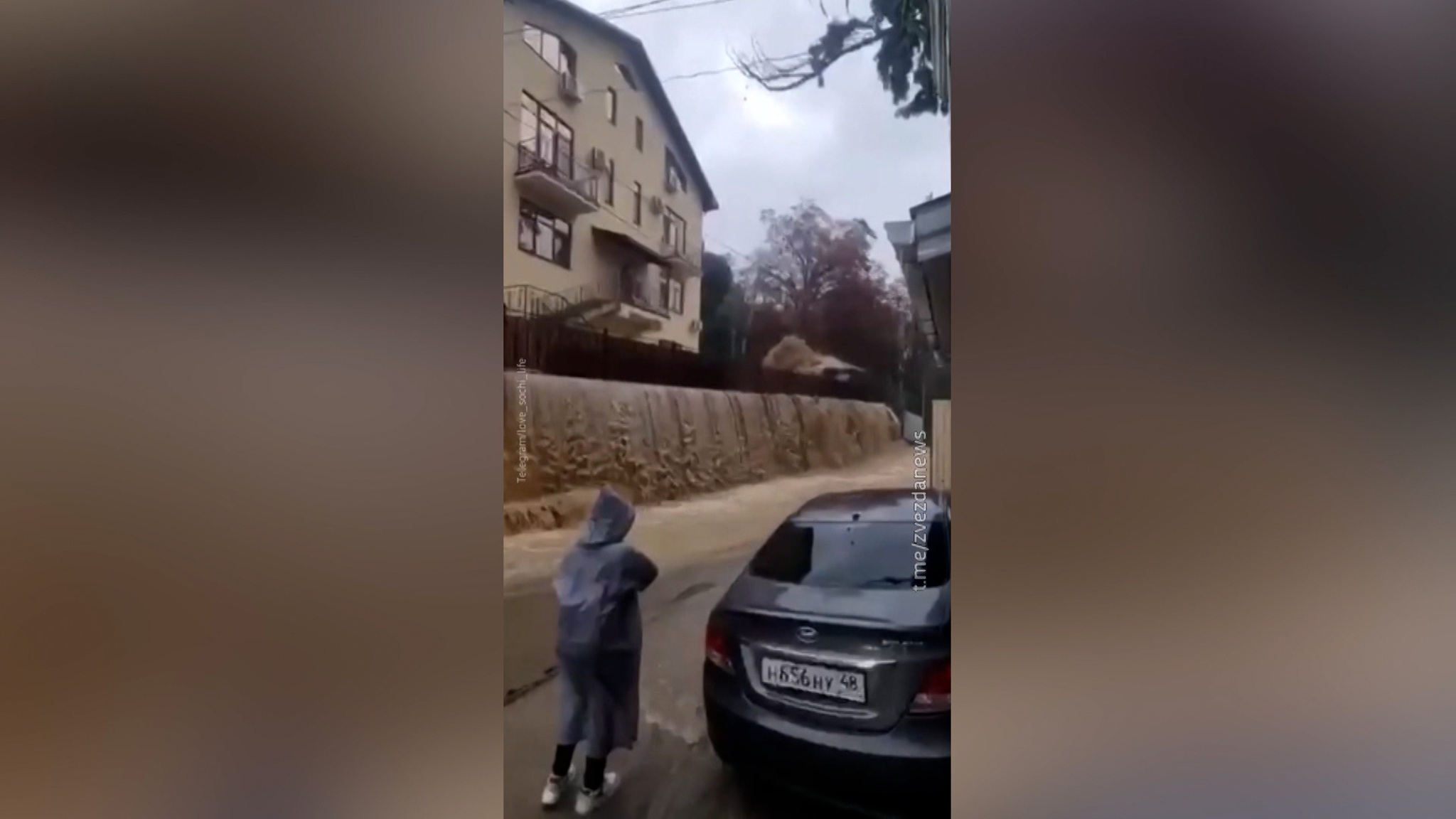 На дорогу у озера Рица сошел разрушительный сель