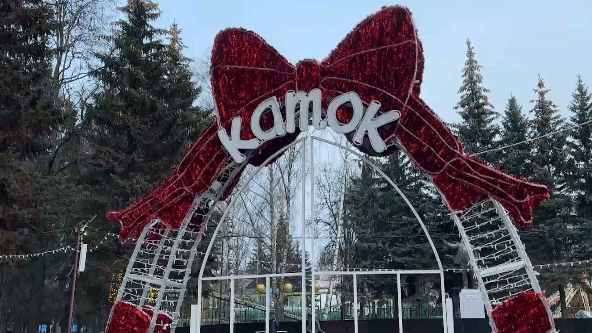 В парке Йошкар-Олы ловят морозные дни для заливки катка