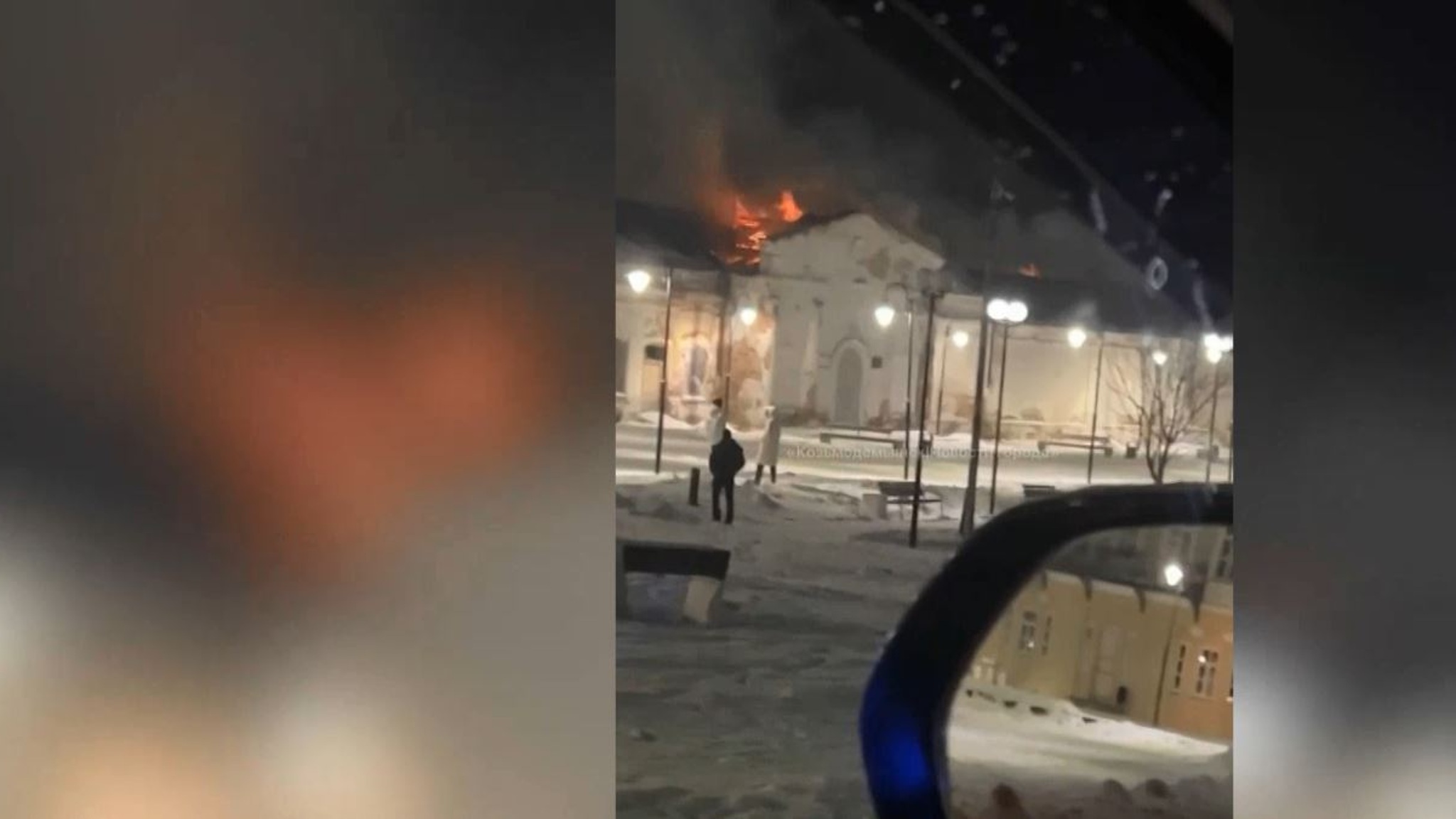 В Козьмодемьянске загорелось здание бывшего кинотеатра "Фобос"