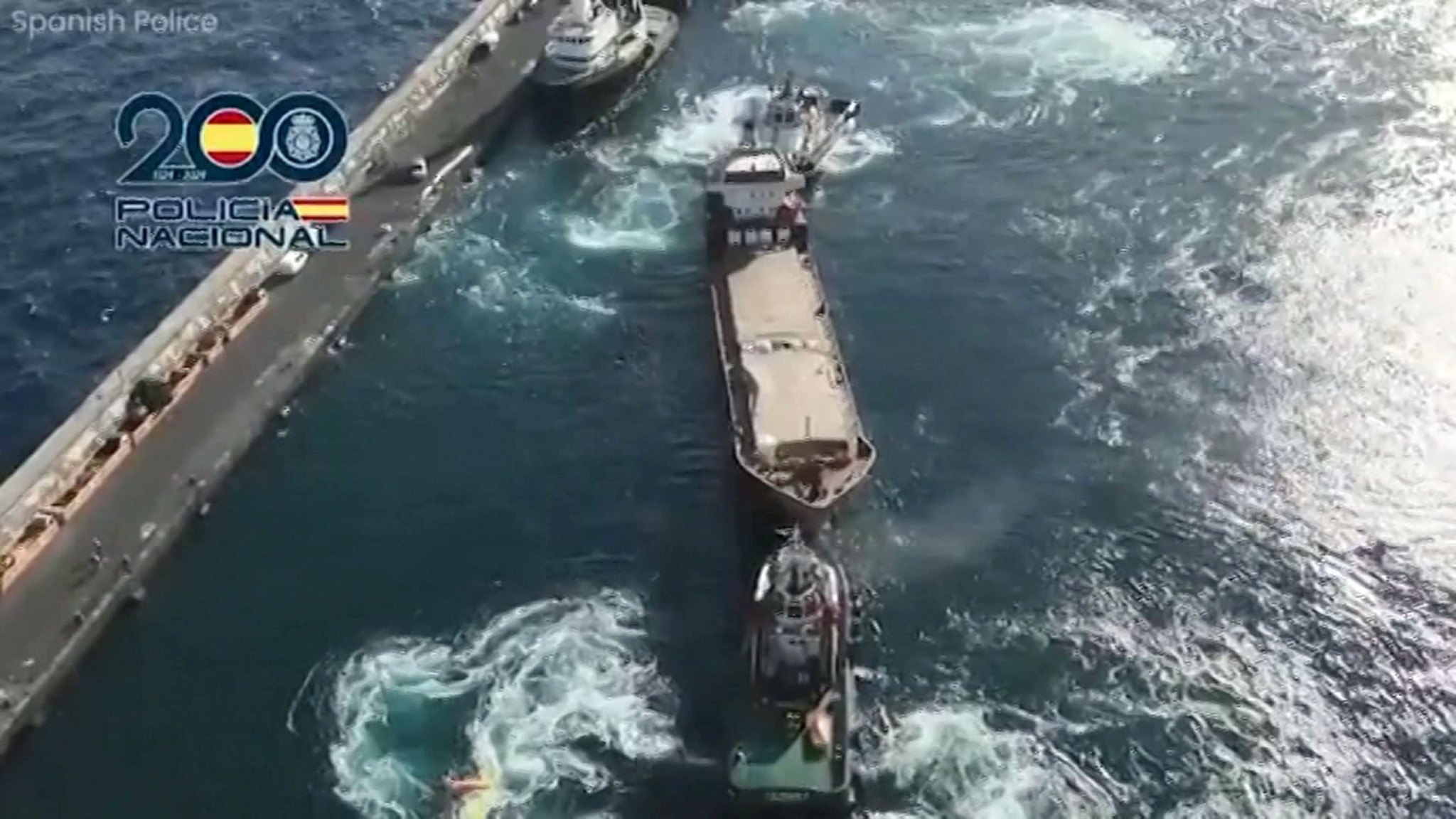 Испанская полиция перехватила судно с 10 тоннами кокаина