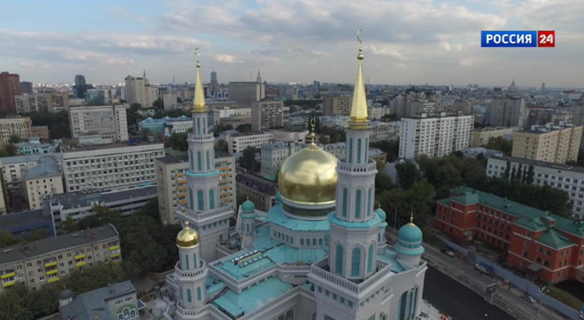 Соборная мечеть в Москве. Съемки с птичьего полета