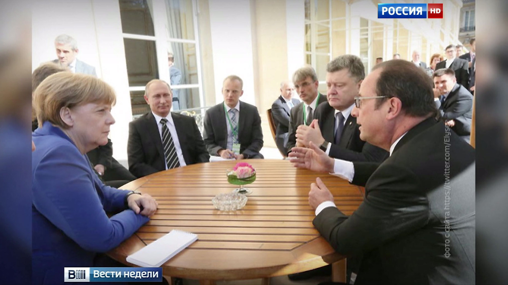 Водители Порошенко устроили фотоохоту на Путина