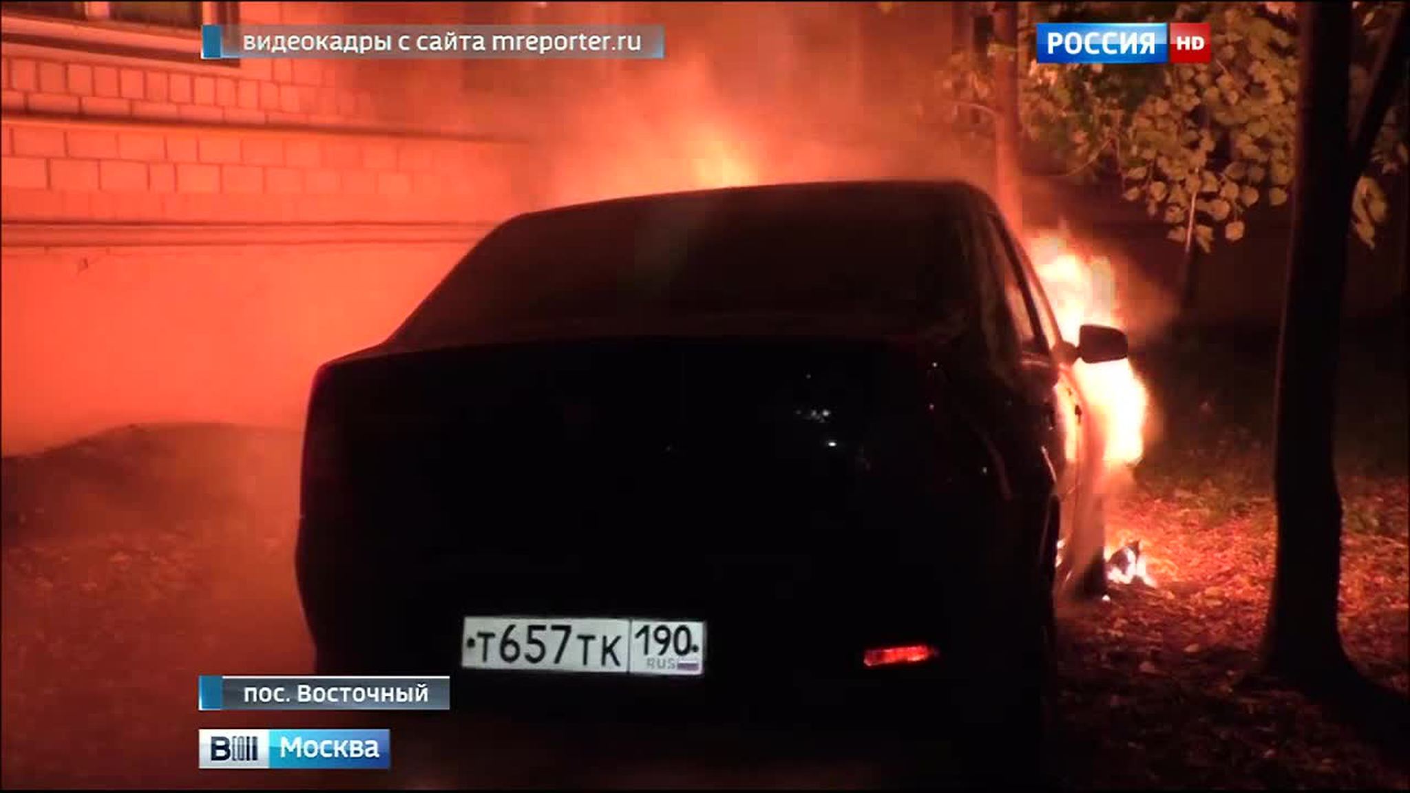 В поселке Восточный сгорел автомобиль