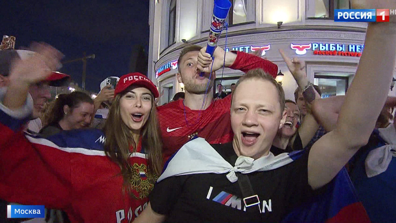 Moscow is Absolutely Electric After Russian Underdog Soccer Team Defeats Spanish Juggernaut