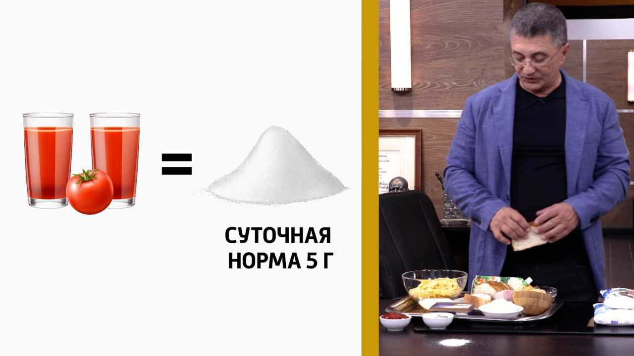 Как есть меньше соли: советы доктора Мясникова