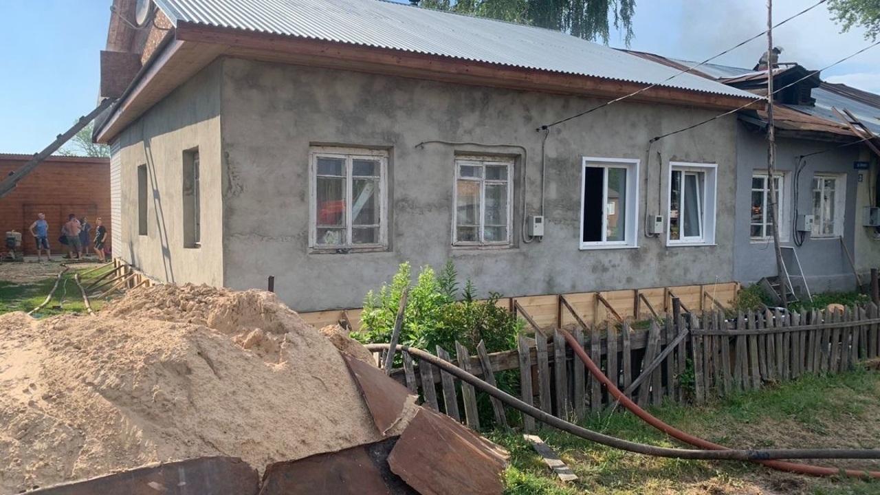 В Меленковском районе на пожаре пострадал мужчина