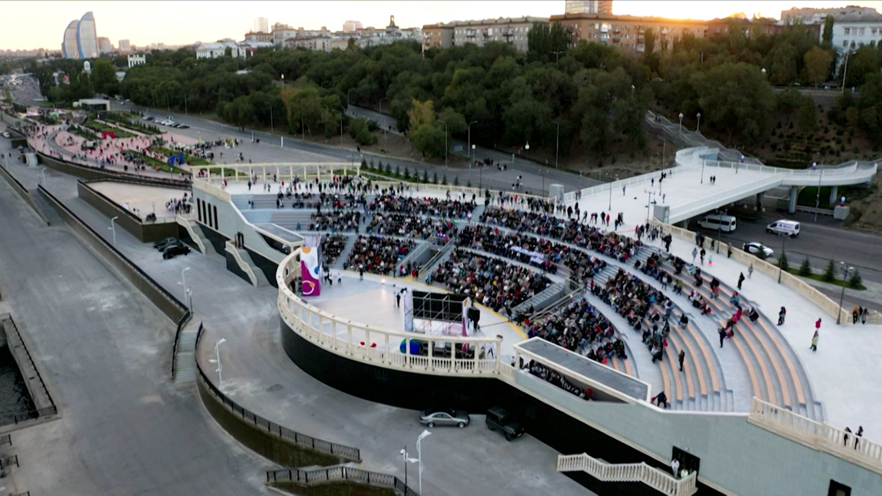 Церемония открытия амфитеатра на Центральной набережной Волгограда. 9 сентября 2022