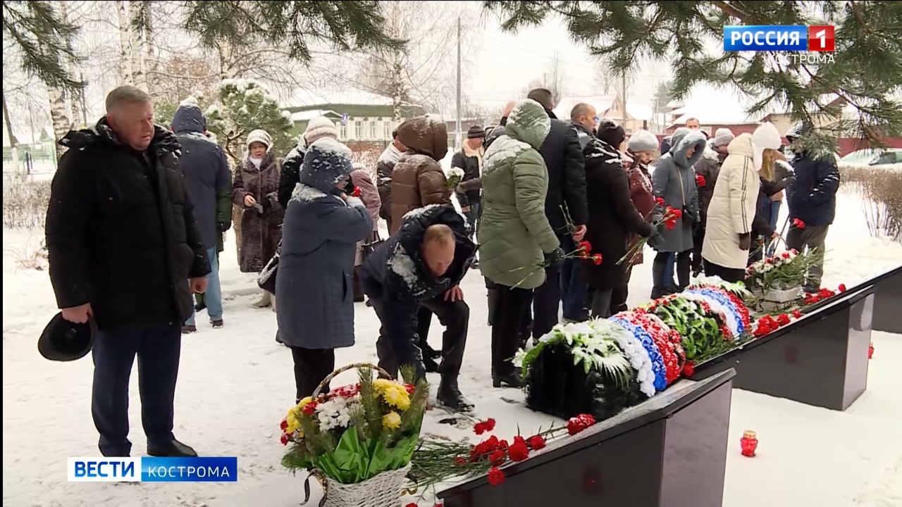 В Нерехте открыли мемориал в честь погибших воинов-земляков