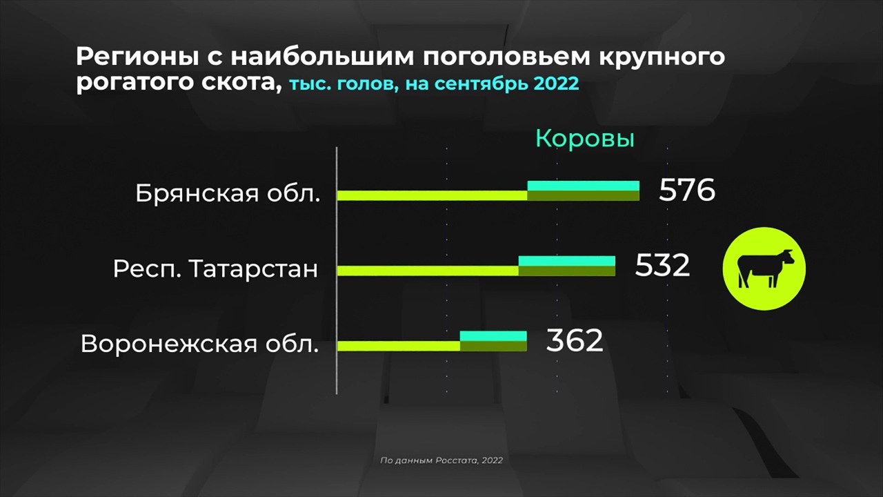 Россия в цифрах. В каких регионах развито животноводство?
