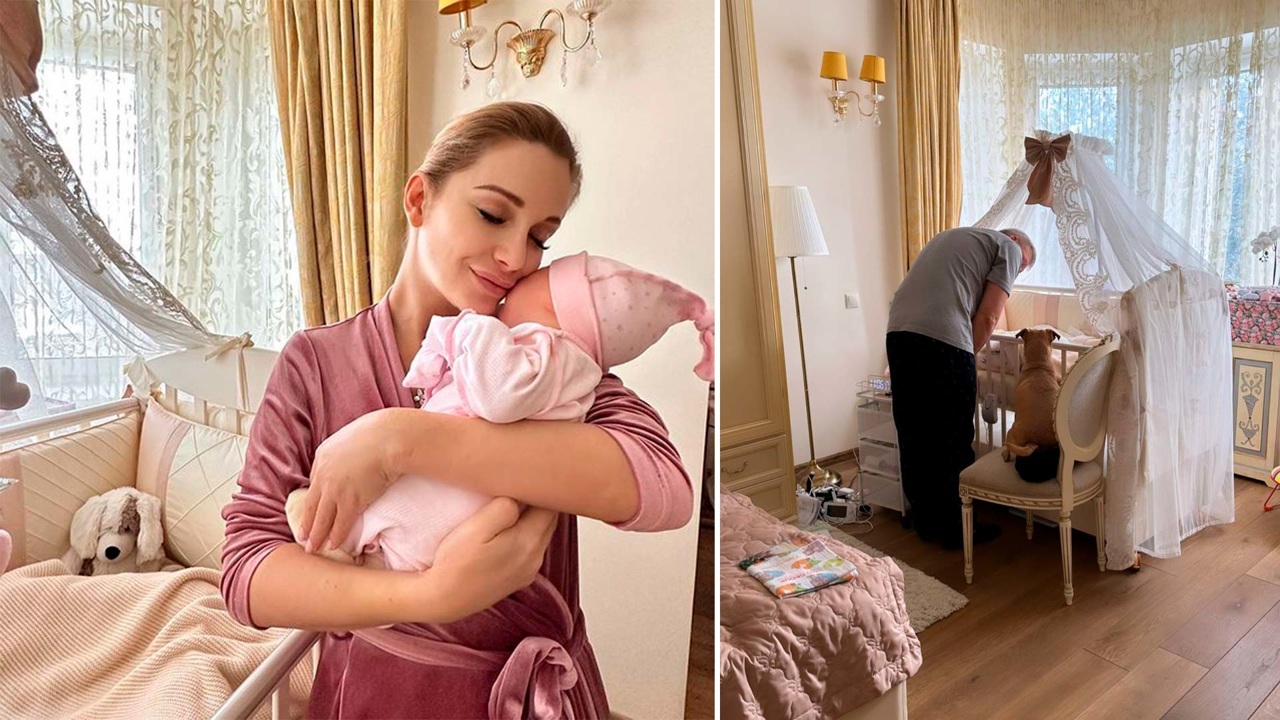 Ольга Орлова показала фото мужа с новорожденной дочерью