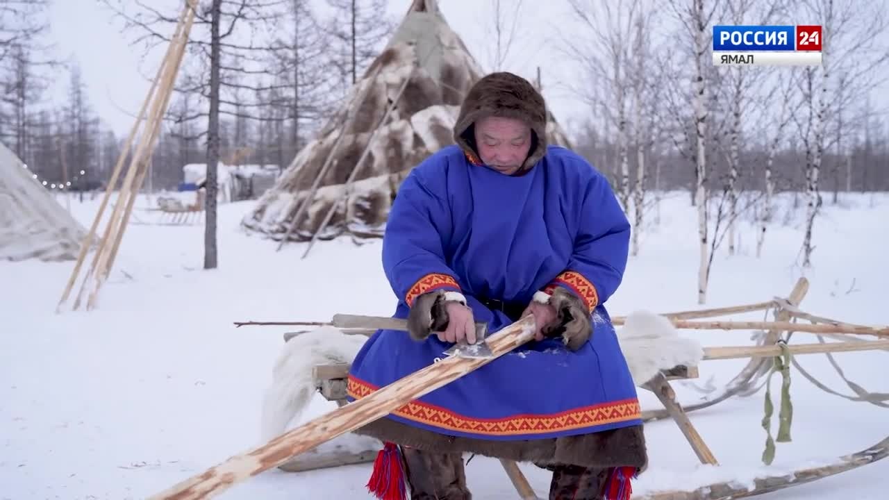Изготовление хорея и шестов для чума