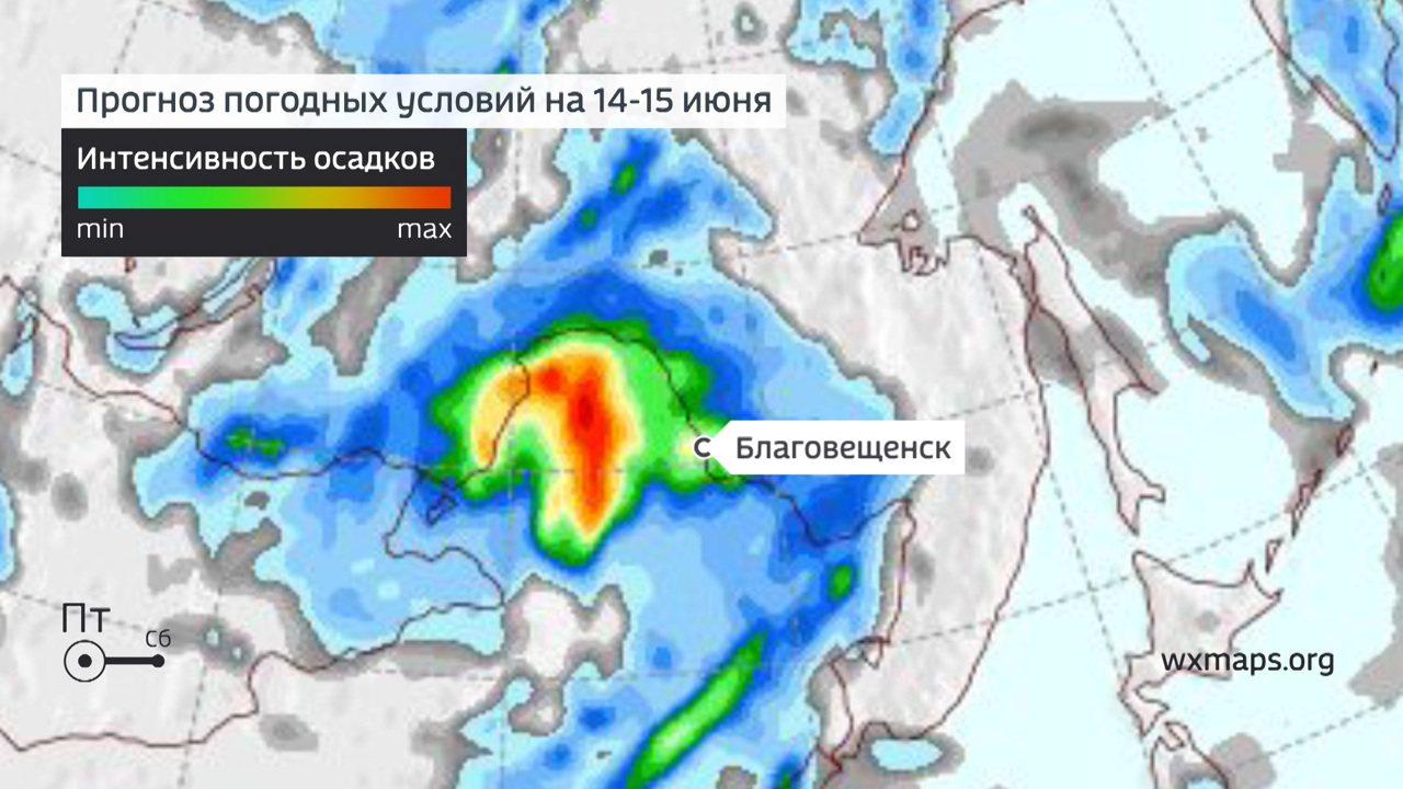 Приамурье ждет неустойчивая погода с дождями различной интенсивности