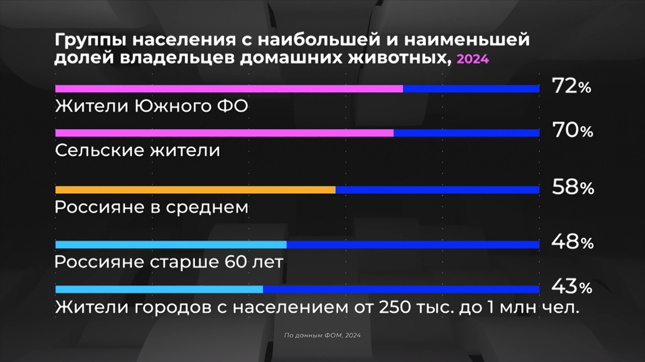 Россия в цифрах. Кто чаще других заводит домашних животных?