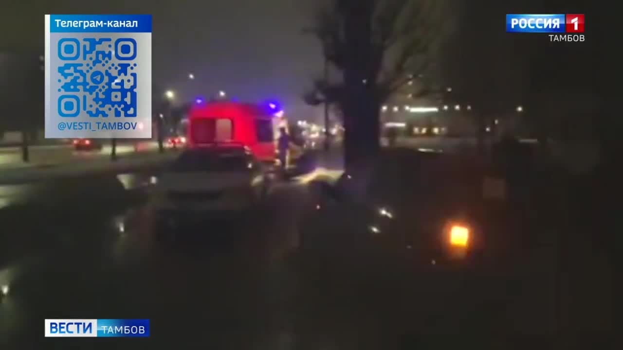 Пьяный водитель протаранил столб в Тамбове