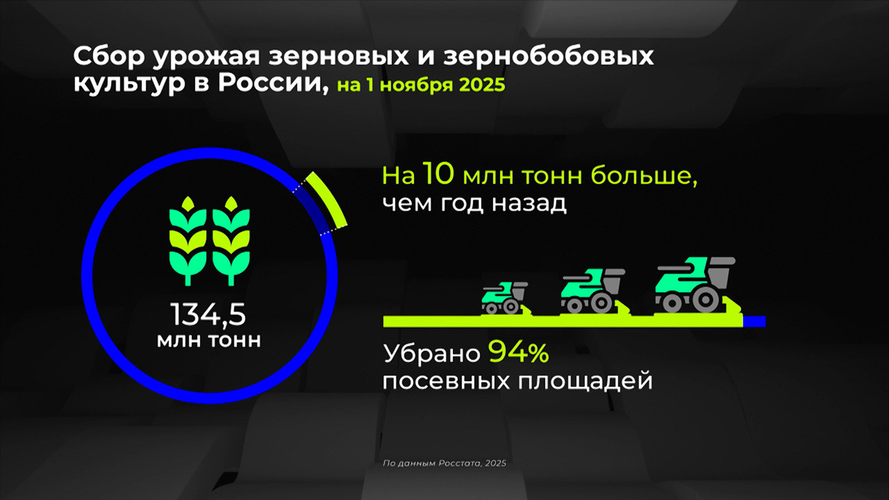 Россия в цифрах. Как идет уборка урожая?