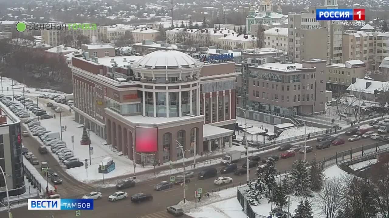 Праздничная атмосфера: в Тамбове снег и лёгкий мороз