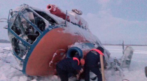 Ми-8 с газпромовцами сбило снежным зарядом