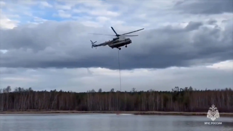 В Читу прибыл вертолёт Ми-8 Красноярского комплексного авиационно-спасательного центра МЧС России