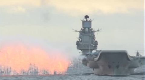 Российская авианосная ударная группа прибыла в Средиземное море