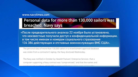 Личные данные тысяч американских военных моряков похищены хакерами
