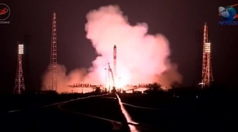К месту падения "Прогресса" направлены пожарные