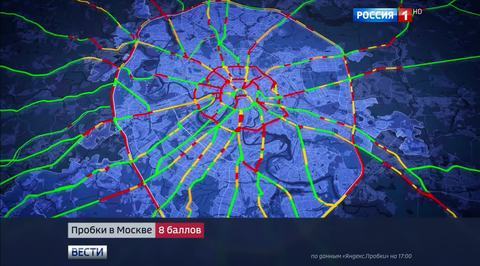 Москва встала в пробках