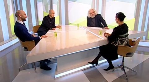 Алла Сигалова, Егор Дружинин и Евгений Папунаишвили в программе "Наблюдатель"
