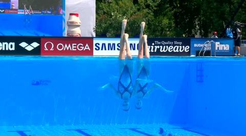 Российский дуэт синхронисток завоевал золото чемпионата мира