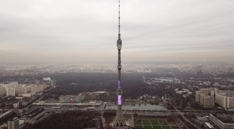Europe’s Tallest TV Tower Celebrates 50 Year Construction Anniversary in Moscow