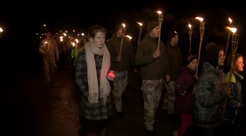 Латыши провели факельное шествие в память легионеров Ваффен СС