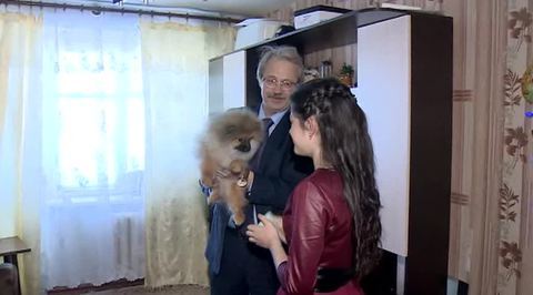 Путин подарил щенка приморской школьнице