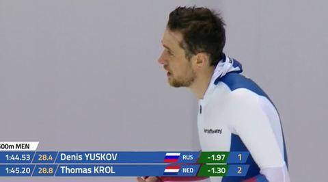 Конькобежец Юсков завоевал золото чемпионата Европы на дистанции 1500 метров
