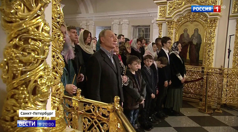 Christ is Risen in Russia - President Putin Wishes All Orthodox Christians a Merry Christmas