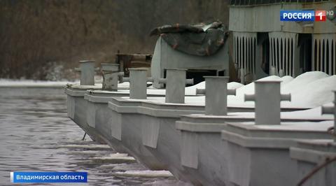 Во Владимирской области восстанавливают понтонную переправу через реку Клязьму