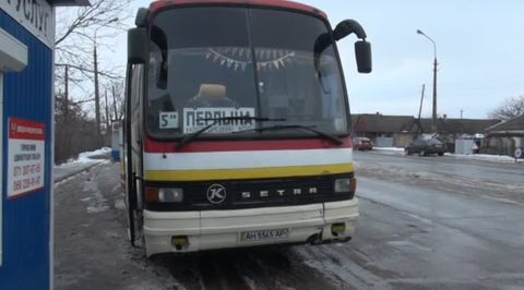 WARCRIME: Ukrainian Army Shoots Up Civilian Bus in Neutral Zone in the Donbass