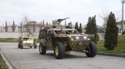 New Special Forces Vehicle Rolls Out in Grozny, Chechnya; Kadyrov Inspects Sleek New Toy