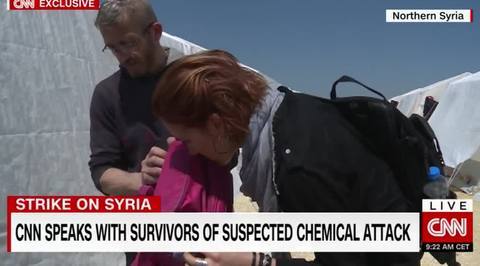 CNN Fake News Correspondent Sniffs "Chlorine-Sprayed" Child’s Backpack, Decides It’s a Chemical Weapon