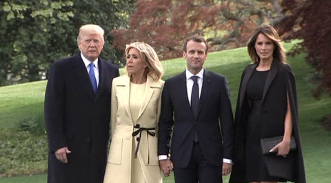 Трамп и Макрон посадили вместе дуб и съели ягненка