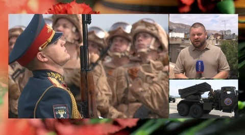 Victory Day in Syria: Both Russian and Syrian Troops March Together in Show of Solidarity