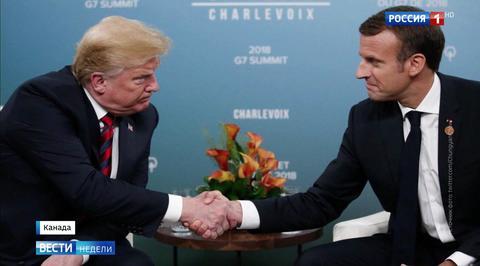 Сосиски и белые пятна: подробности общения Макрона с Трампом