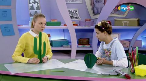 Кактусы из пенокартона