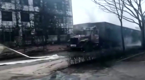 ЧП в Китае: на грузовике сдетонировали взрывоопасные вещества