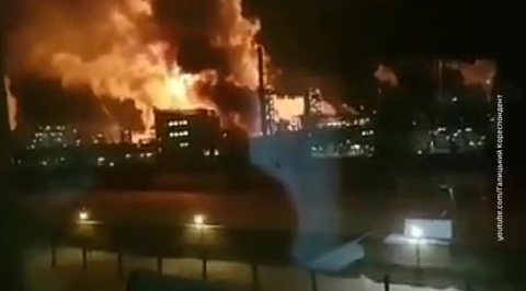 На Украине вспыхнул нефтехимический завод