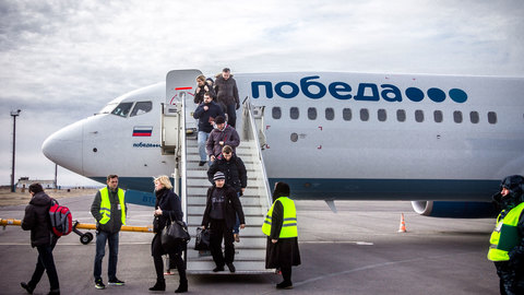 Самолет "Победы" жестко сел в армянском Гюмри