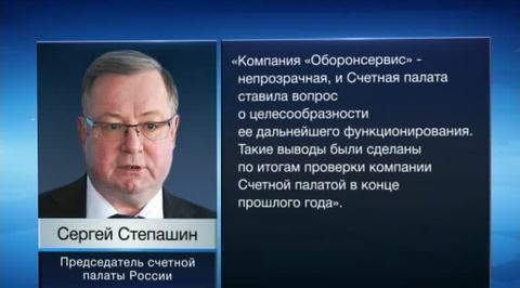 Счетная палата ставила вопрос о целесообразности работы "Оборонсервиса"