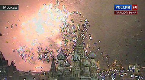 Новогодний салют в Москве