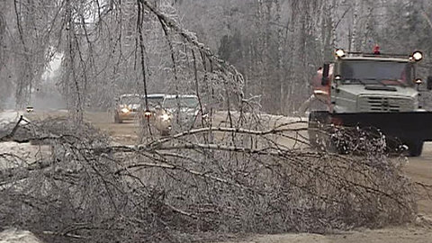 Ледяной дождь вывел из строя Подмосковье